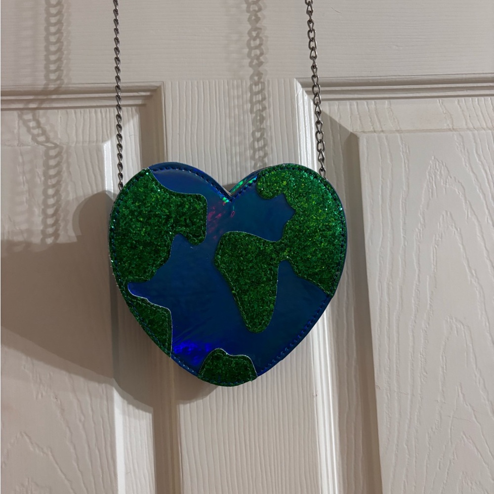 Glittery Earth Heart Bag